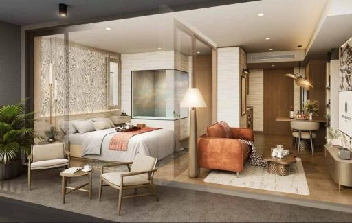 B211 อพาร์ตเมนต์แบบหนึ่งห้องนอนประเภท B1 Origin Residences Bangtao