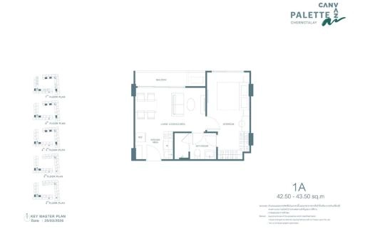 010101 Apartment mit einem Schlafzimmer, Typ 1A CANVAZ Palette Cherngtalay