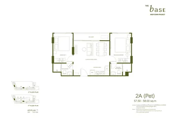 Appartement avec deux chambres · 2A (Pet) #020327