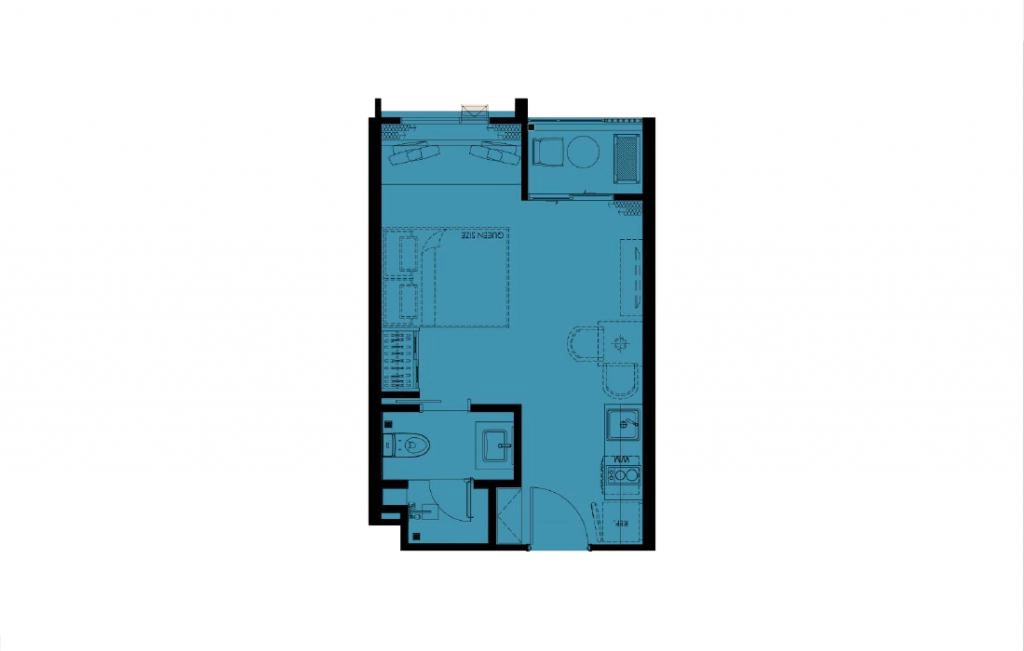 Односпальные апартаменты тип 1Bed-S