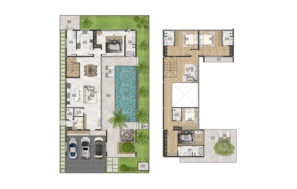 Villa with five bedrooms type A1