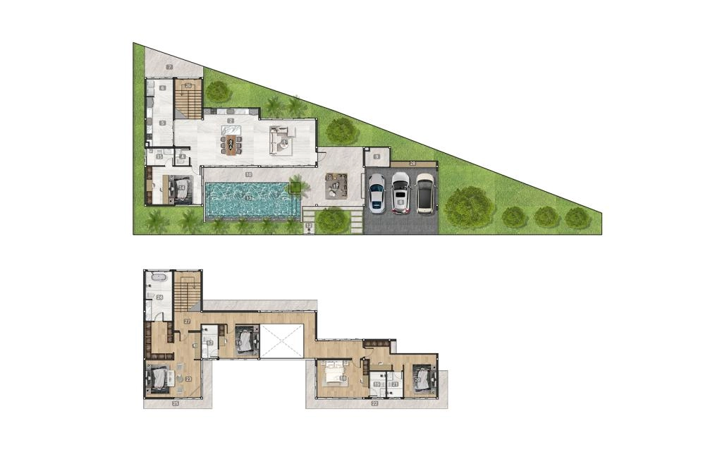 Villa with five bedrooms type B