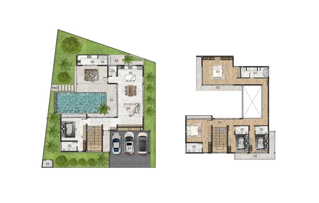 Villa with five bedrooms type C