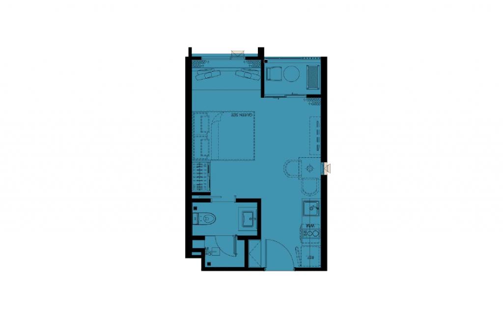 Односпальные апартаменты тип 1Bed-SC1