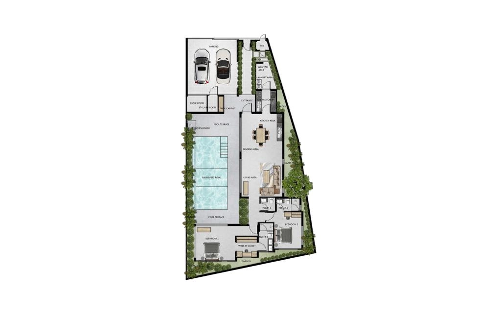 Villa with two bedrooms type FAIRY