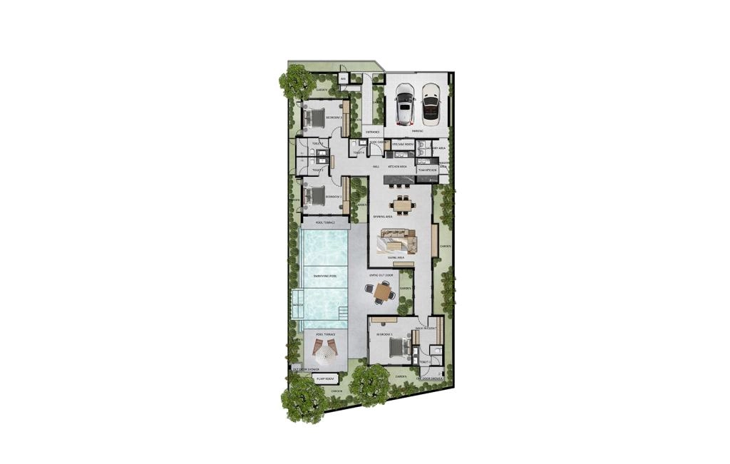 Grandia-A type villa with three bedrooms