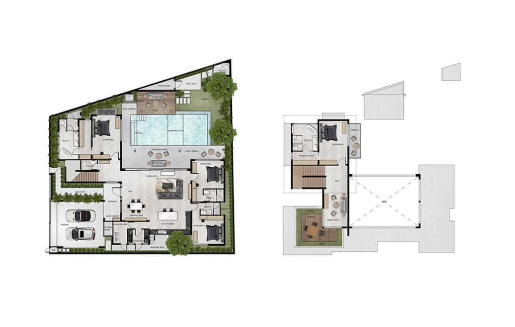 Four-bedroom villa type A