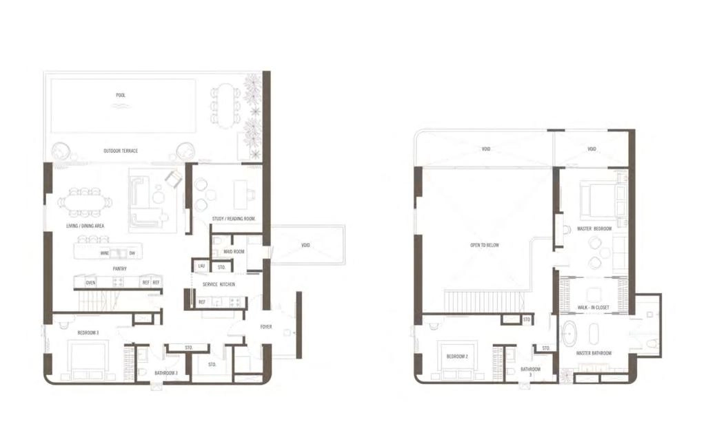 DUPLEX two-story apartments