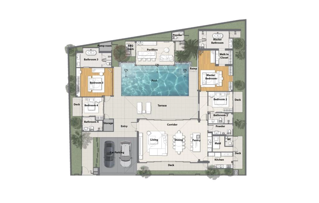 Villa with four bedrooms type 4A
