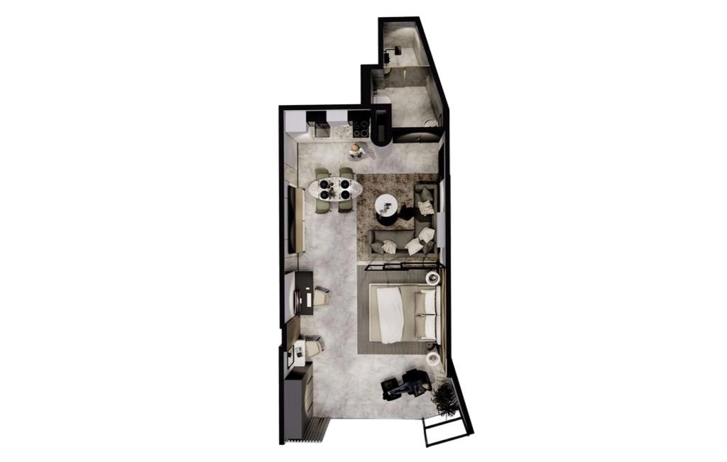 One-bedroom apartments type D