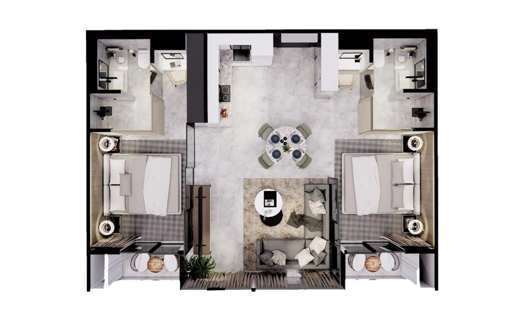 Two-bedroom apartments type E