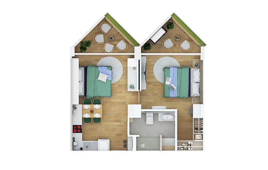 One-bedroom apartment type B3