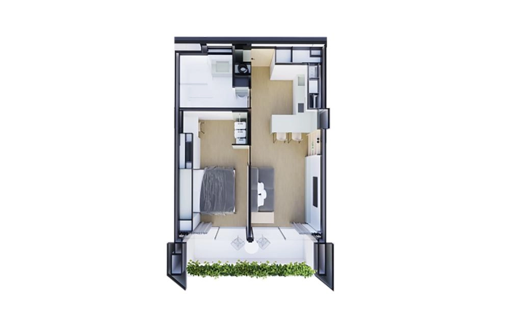 One-bedroom apartments type B