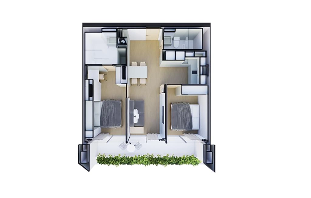 Two-Bedroom Apartments Type C