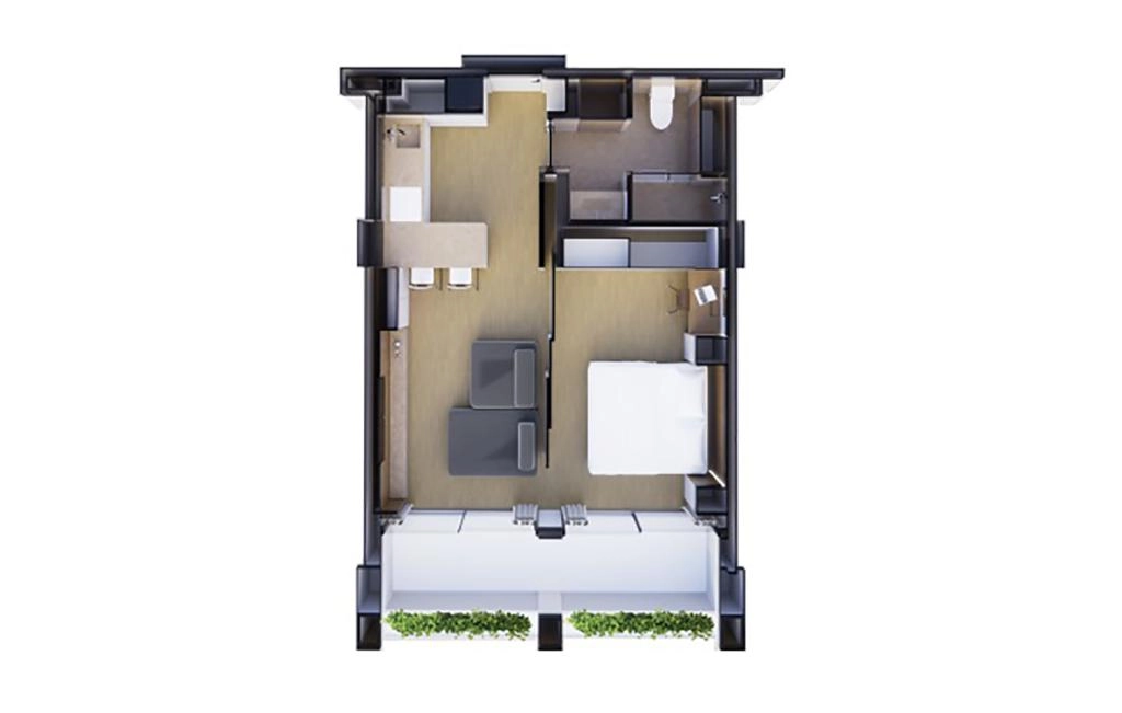 One-bedroom apartments type D