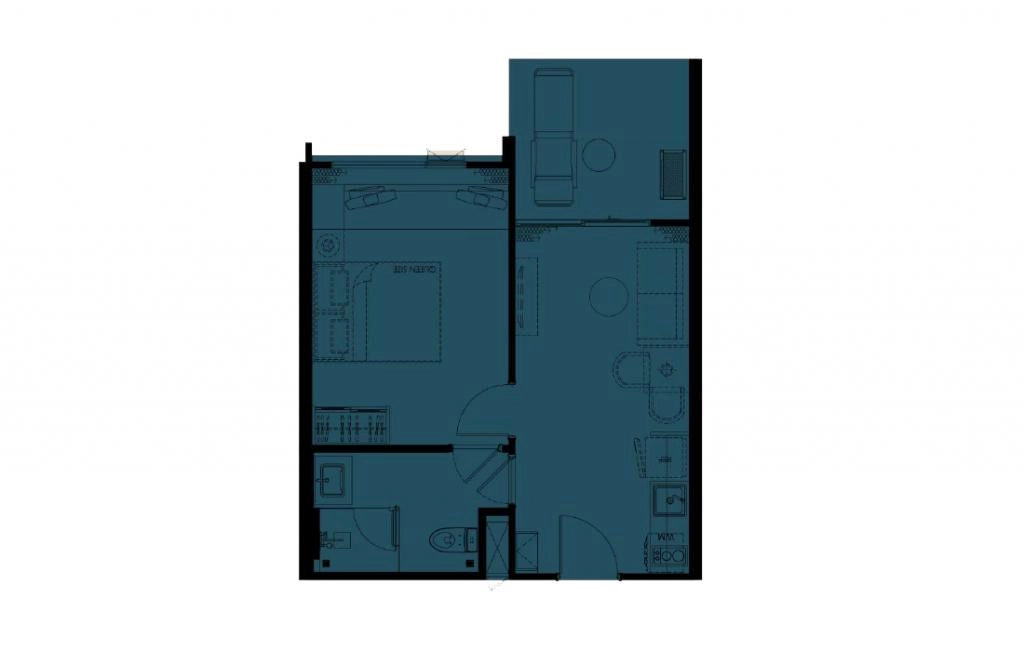 Односпальные апартаменты тип 1Bed-LA