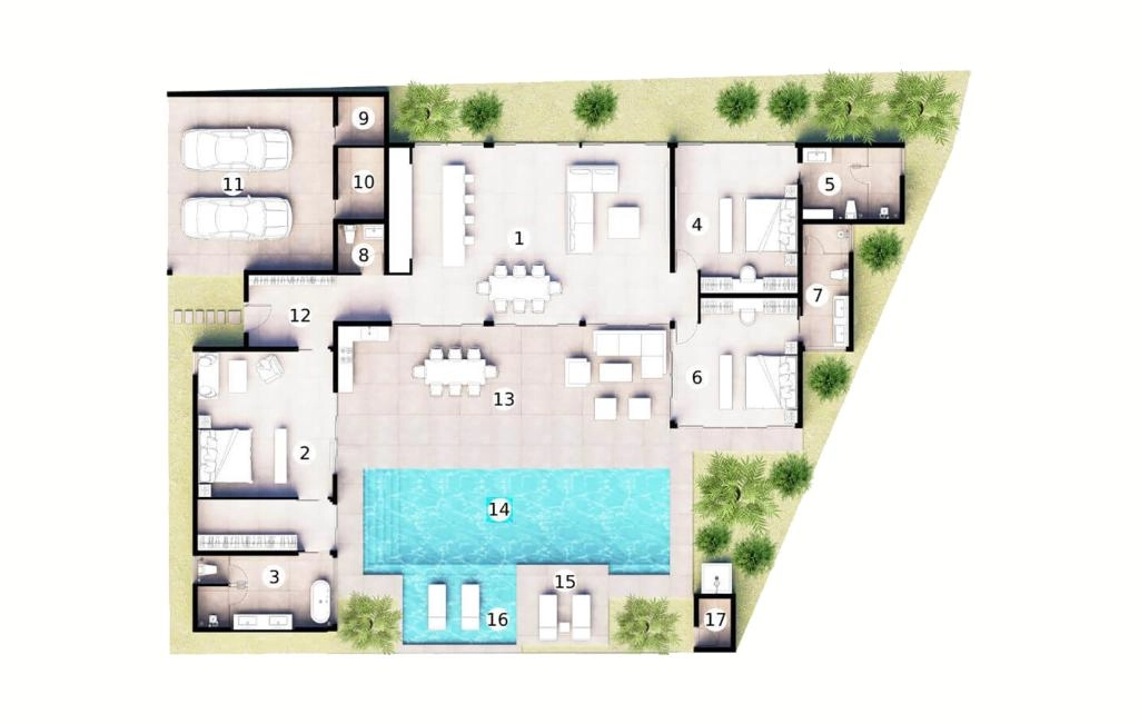 Three-bedroom villa type Villa 4