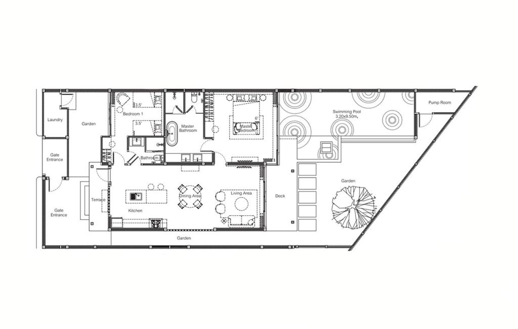 Two-bedroom villa type P6
