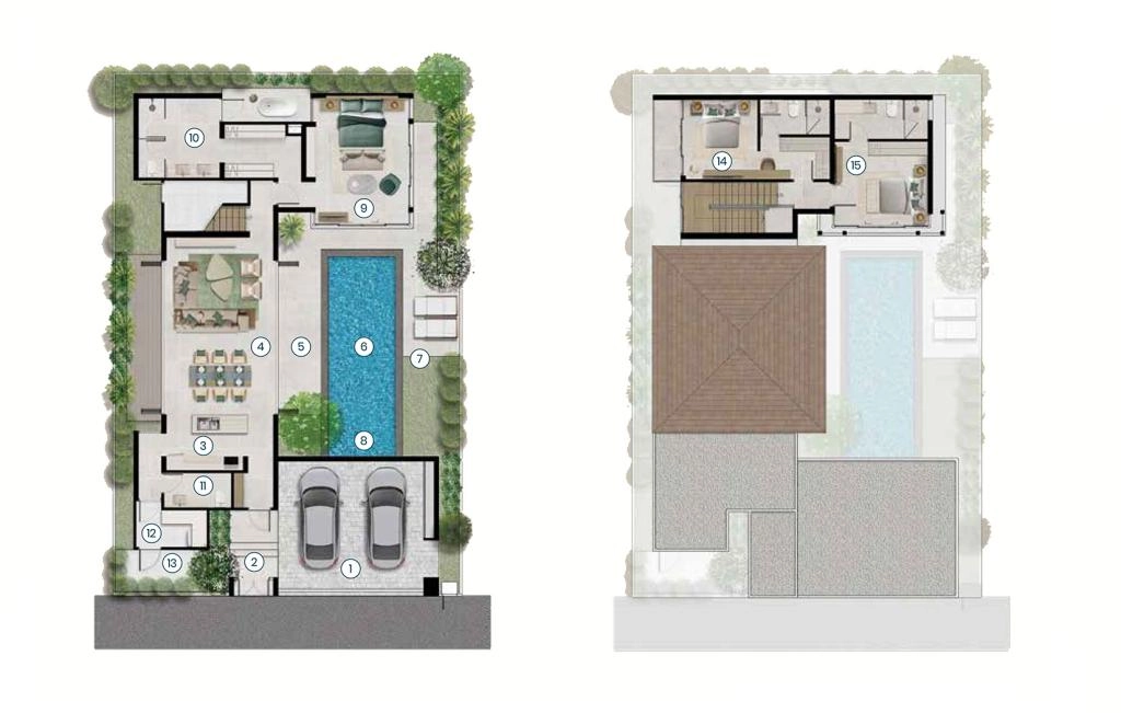 Villa with three bedrooms type A
