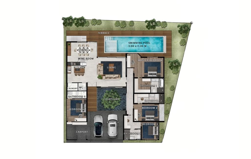 Villa with four bedrooms type G1