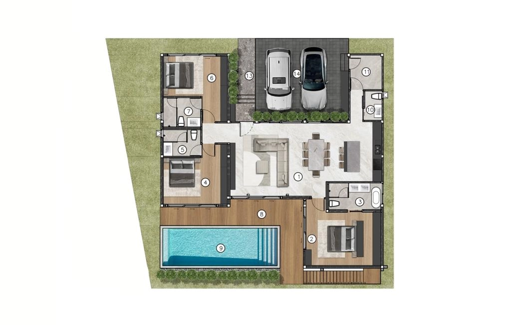 Villa with three bedrooms type G11