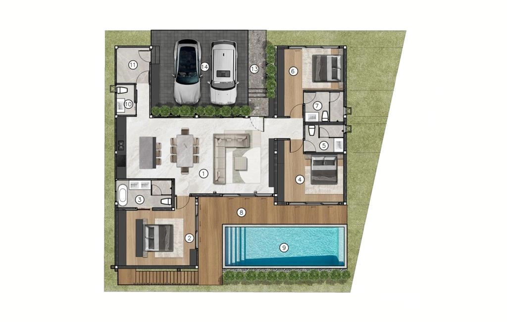 Three-bedroom villa type G12