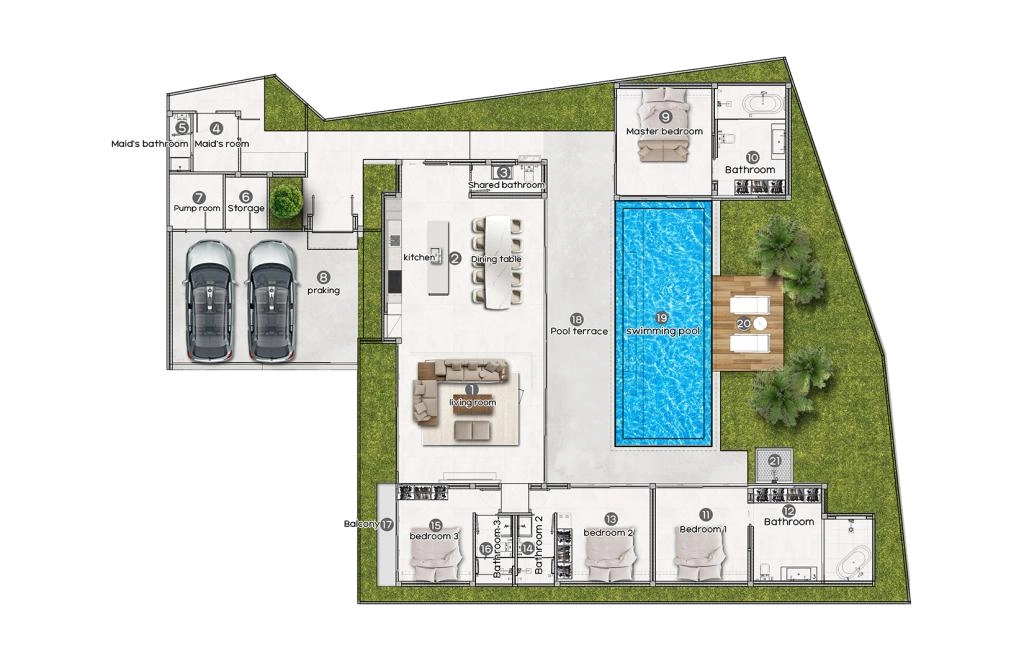 Villa with four bedrooms type B4-15