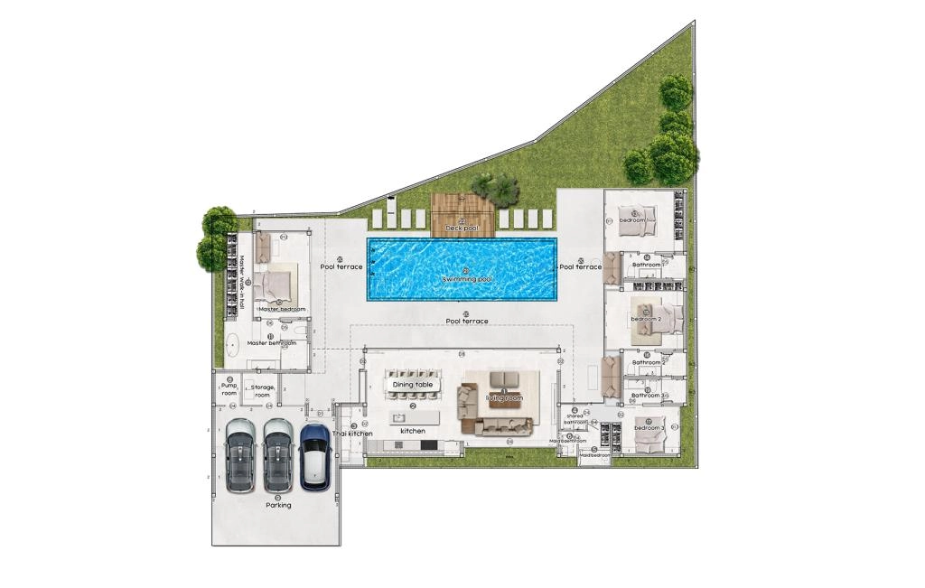 Villa with four bedrooms type B1-01
