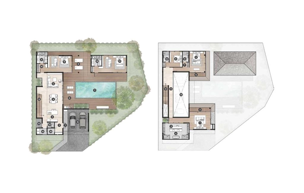 Four-bedroom villa type T4