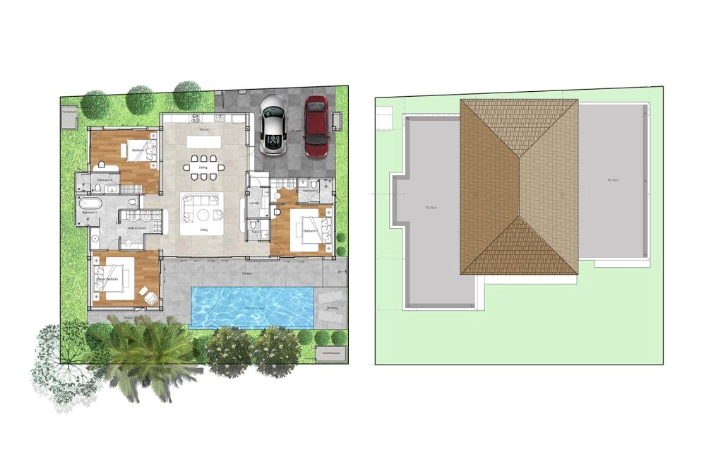 Villa with three bedrooms type V02-V06