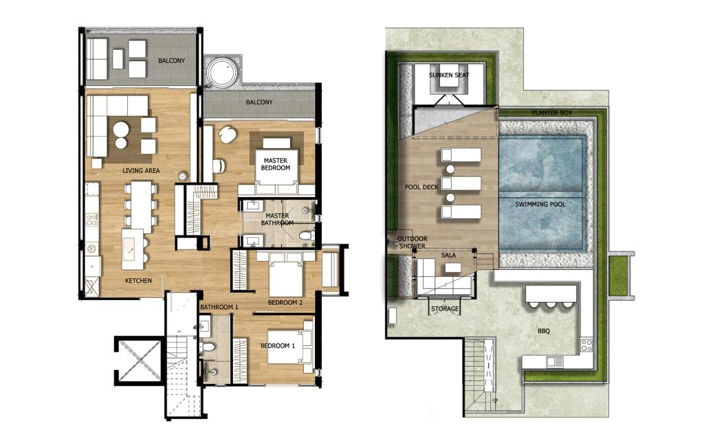 3-bedroom penthouse type 5A