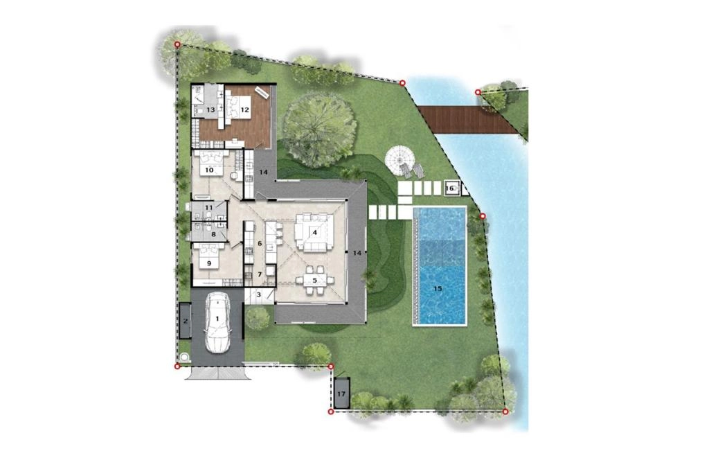 Villa with three bedrooms type B