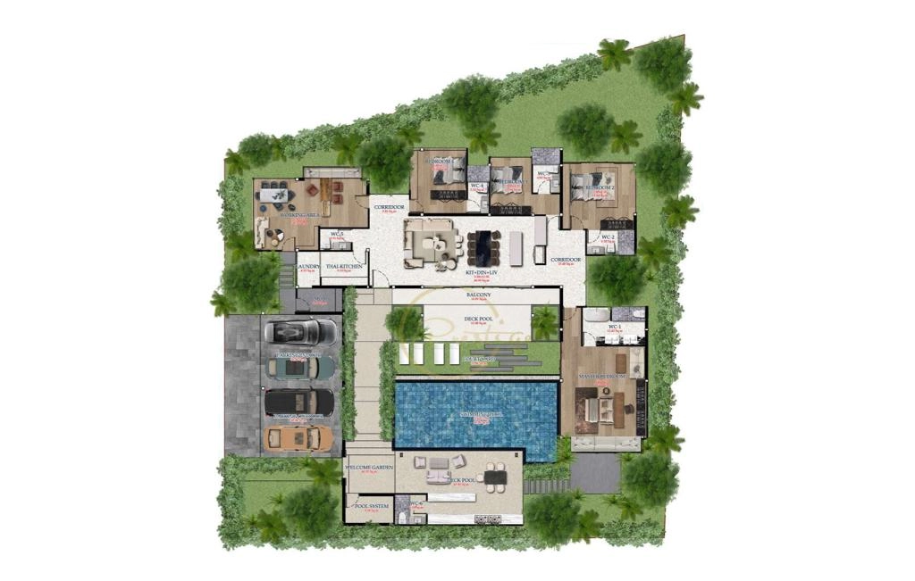 Villa with four bedrooms type A1