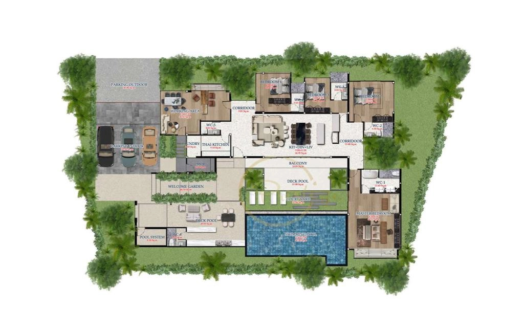 Villa with four bedrooms type A5