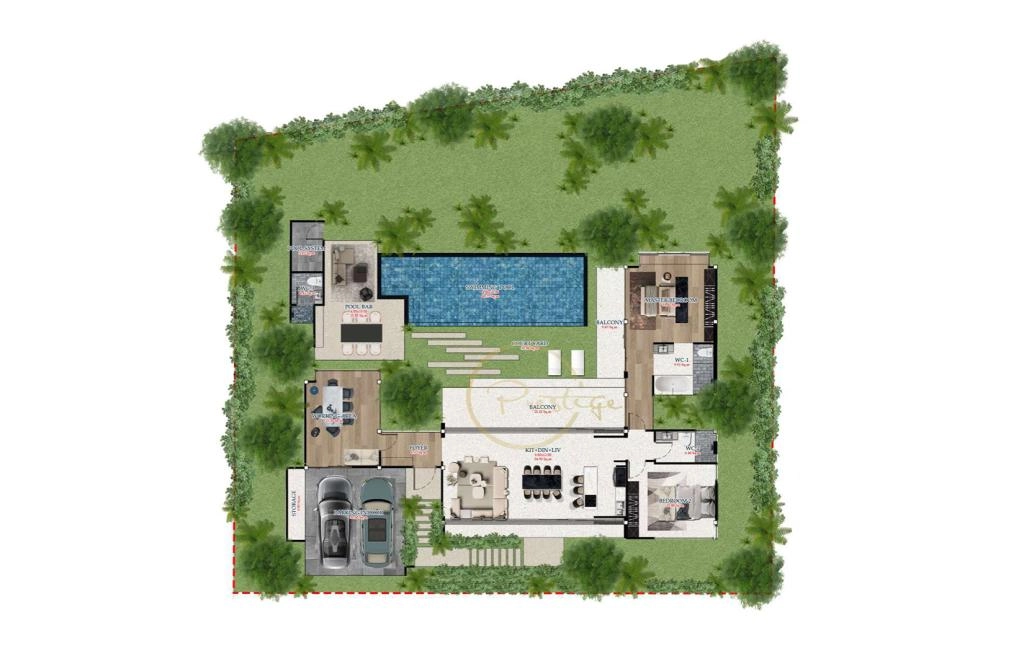 Villa with two bedrooms type C1