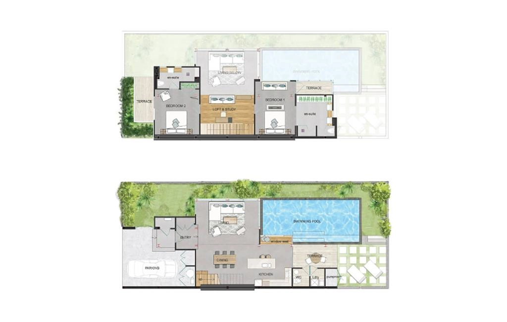 Two-bedroom villa