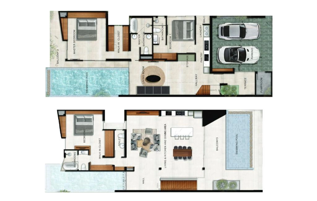 Villa with three bedrooms type A