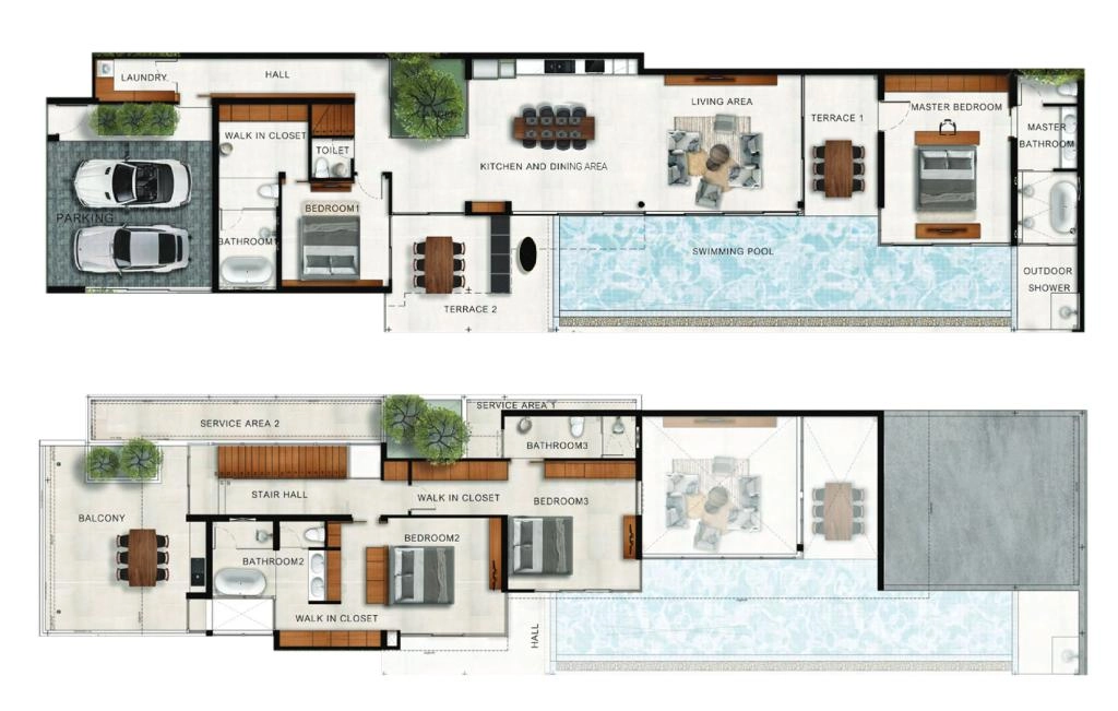 Villa with four bedrooms type B