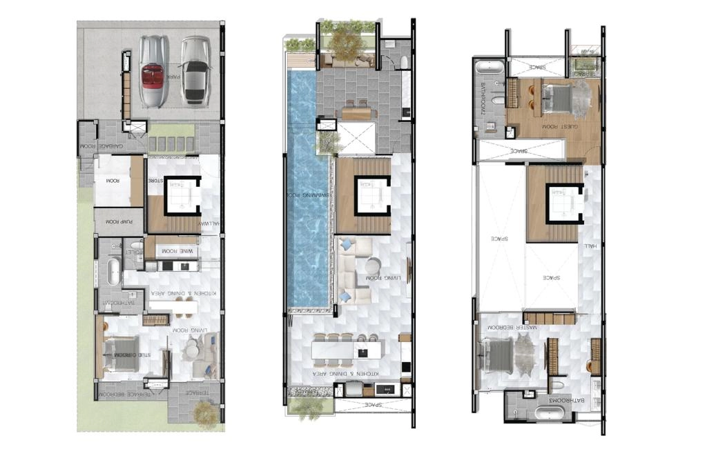 Villa with three bedrooms