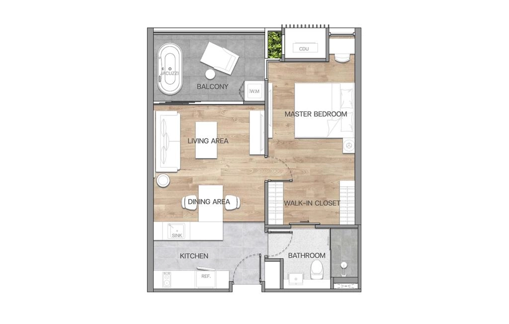 XL One-Bedroom Apartments