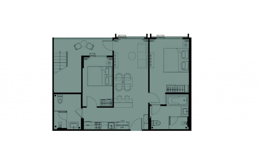 Двуспальные апартаменты тип 2Bed-PHR F706