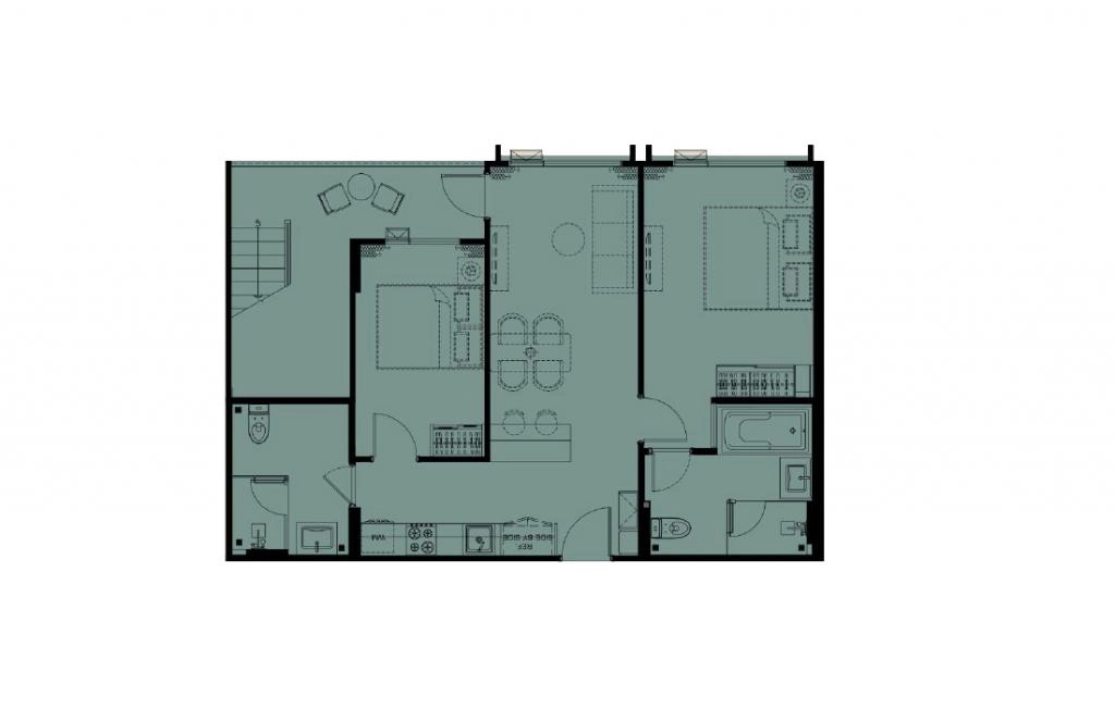 Двуспальные апартаменты тип 2Bed-PHR F706