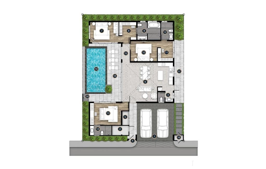 Villa with three bedrooms type Sonya A+