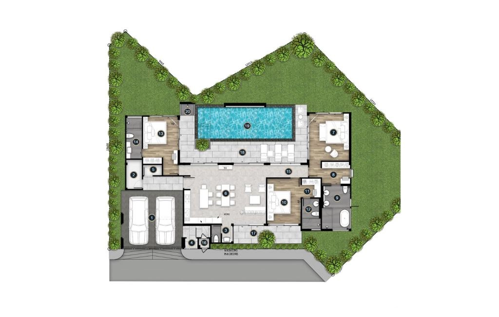 Villa with three bedrooms type Monta B2