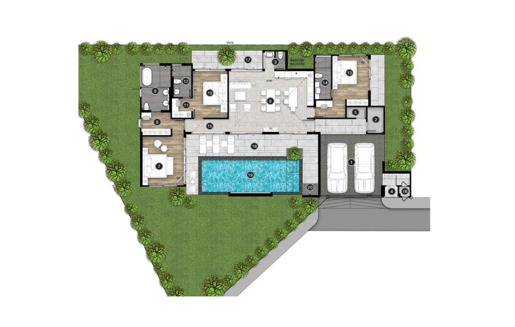 Villa with three bedrooms type Monta B3
