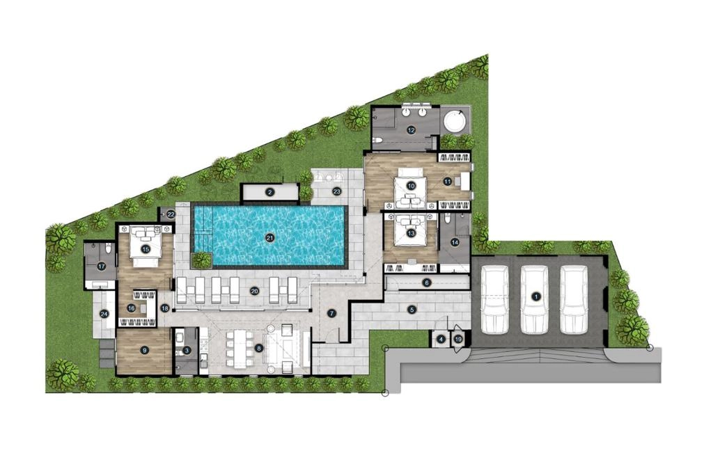 Villa with three bedrooms type Lensa C1