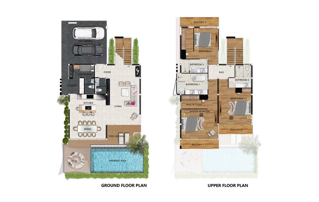 Villa with three bedrooms type B