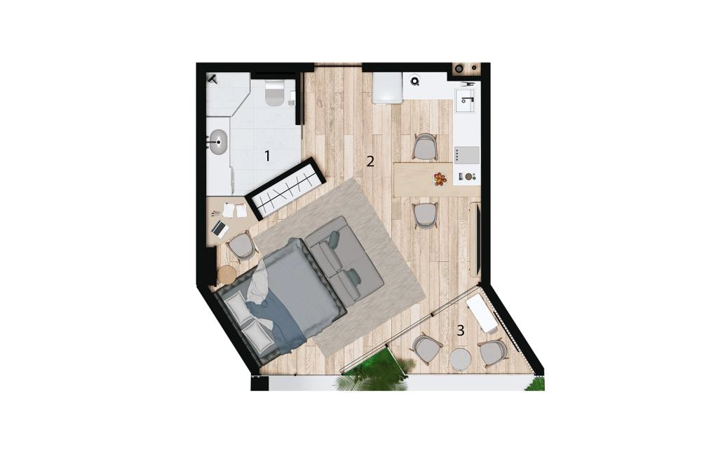 Studio Apartment Type C