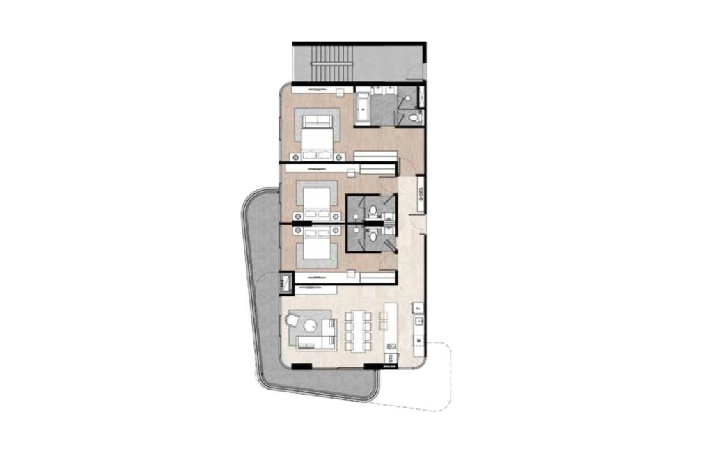 E2 type three-bedroom apartments