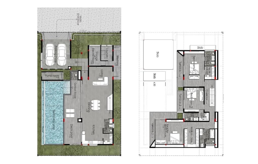 Villa with three bedrooms